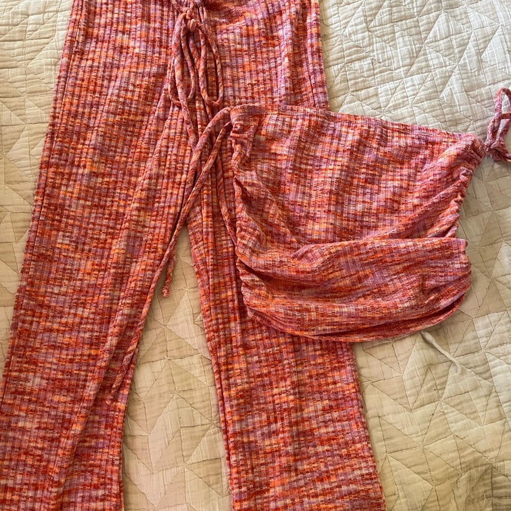 Colorful Knit Two-Piece Set